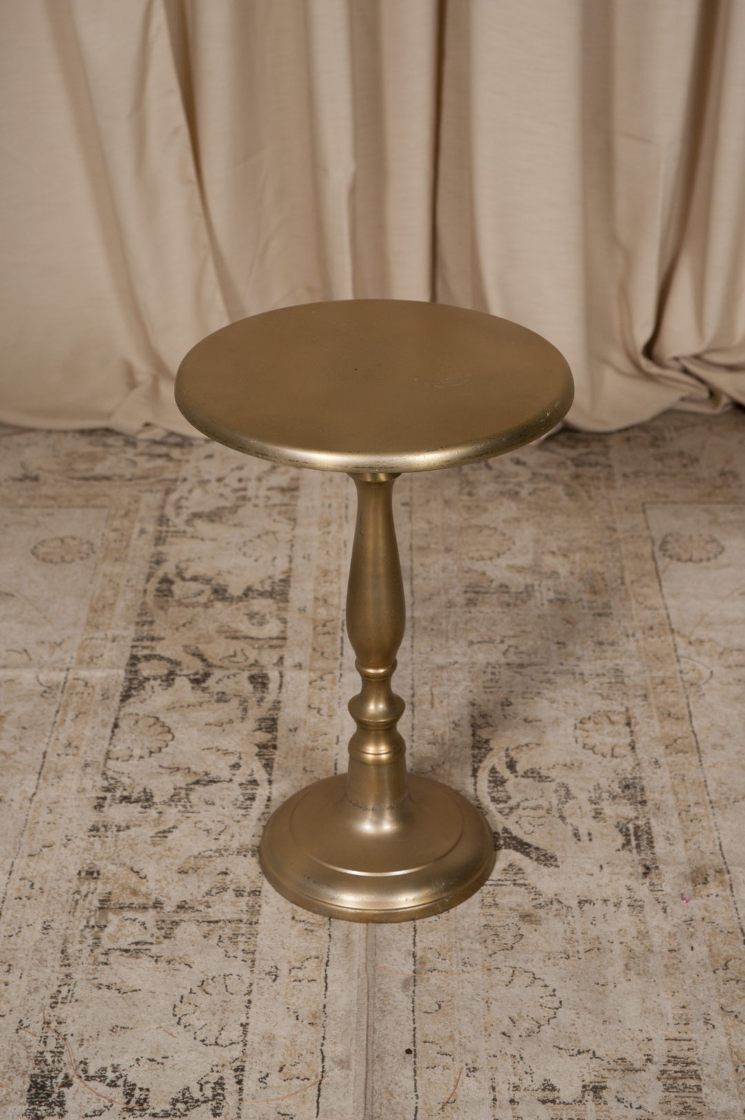 Round Gold End Table Randal Events
