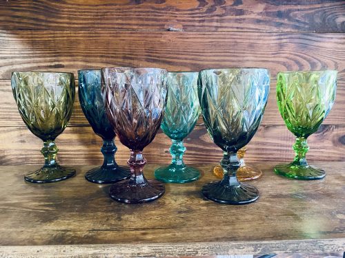 Crystal Colored Goblets mix colors