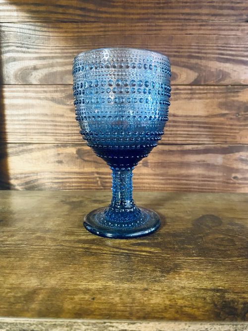 Goblet Blue Hobnail